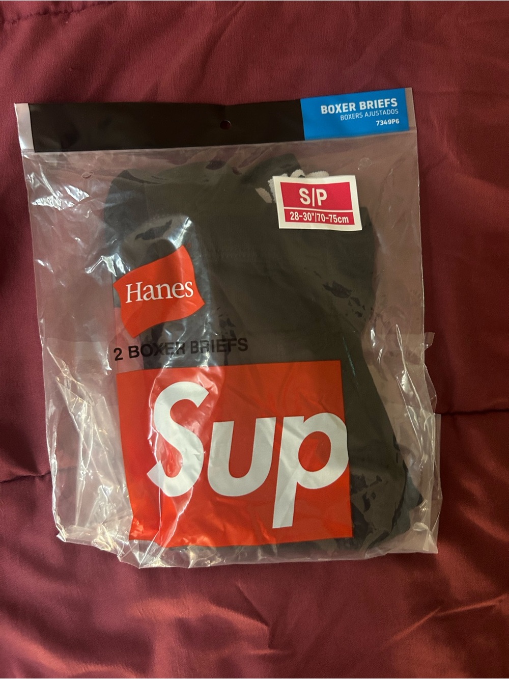 Hanes Boxer Briefs - Black with Red Accent - 2 Pack